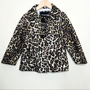 Me Jane Mini Leopard Pea Coat 3T